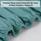 Lirex Fitted Sheet, Full Size 100% Cotton 300 Thread Count Soft Breathable Fitted Sheet, Blue