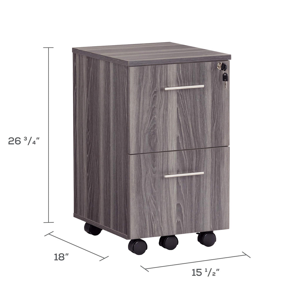 Safco Mayline Mnfflgs Medina Freestanding Mobile File Pedestal Ff, Gray Steel Laminate