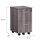 Safco Mayline Mnfflgs Medina Freestanding Mobile File Pedestal Ff, Gray Steel Laminate