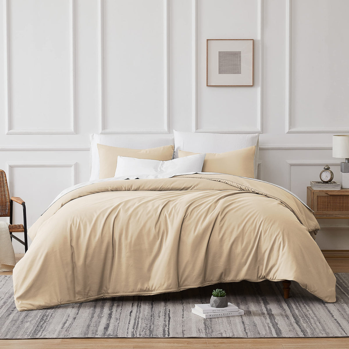 Vilano Springs Collection - Premium Quality, Soft, Wrinkle, Fade, & Stain Resistant, Easy Care, Oversized Duvet Cover Set, King/