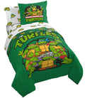 Jay Franco Nickelodeon Teenage Mutant Ninja Turtles Green Bricks 5 Piece Twin Bed Set - Includes Reversible Comforter & Sheet Se