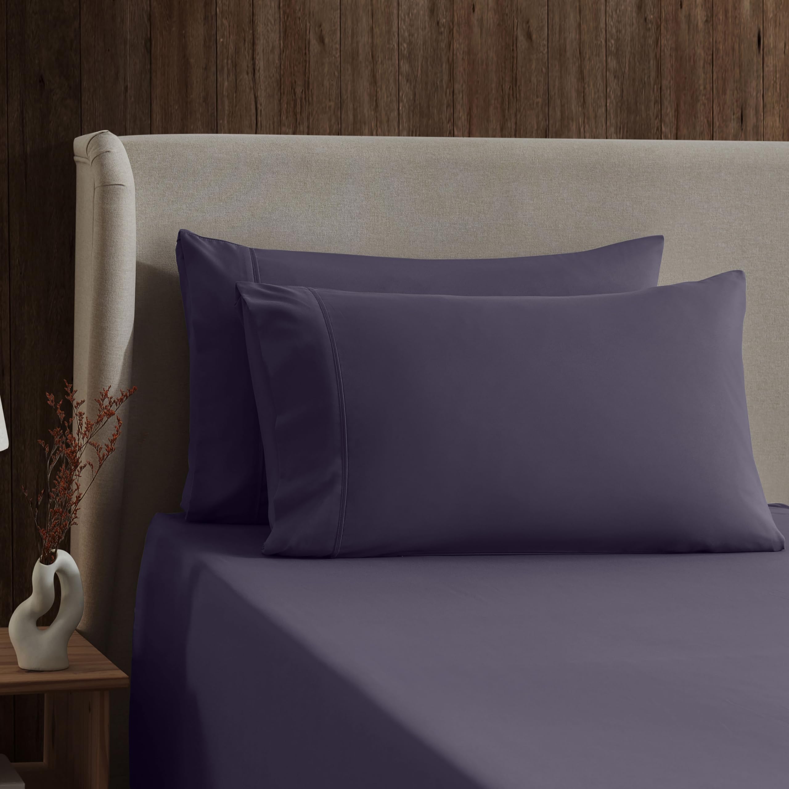Nestl Twin Xl Sheets Set - 3 Piece Twin Xl Bed Sheets, Deep Pocket, Hotel Luxury, Extra Soft, Breathable And Cooling, Purple Twin Xl Sheet Set
