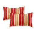 Greendale Home Fashions Outdoor Rectangle Throw Pillow (Set Of 2), Tuscan Stripe 2 Count