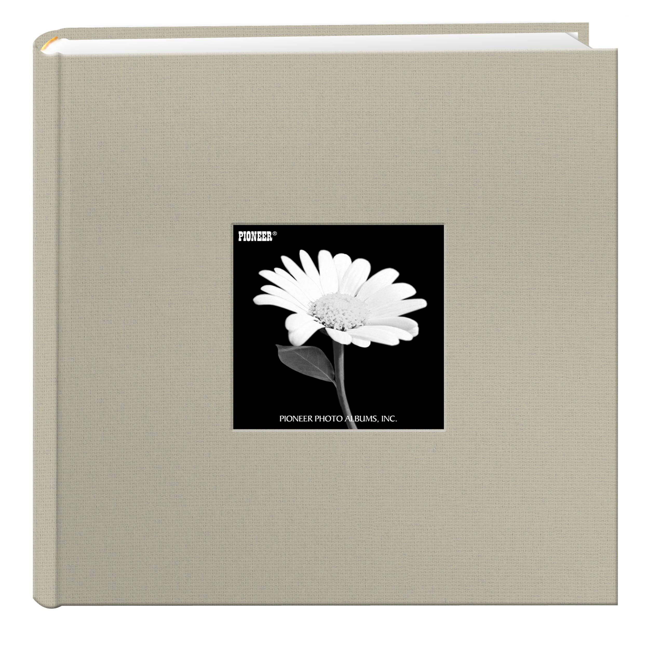 Fabric Frame Cover Photo Album 200 Pockets Hold 4x6 Photos, Biscotti Beige