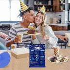Eiurteao 21Th Birthday Decorations Back In 2003 Table Sign For Boys, Blue Silver 21 Birthday Two-Sided Wooden Table Poster With