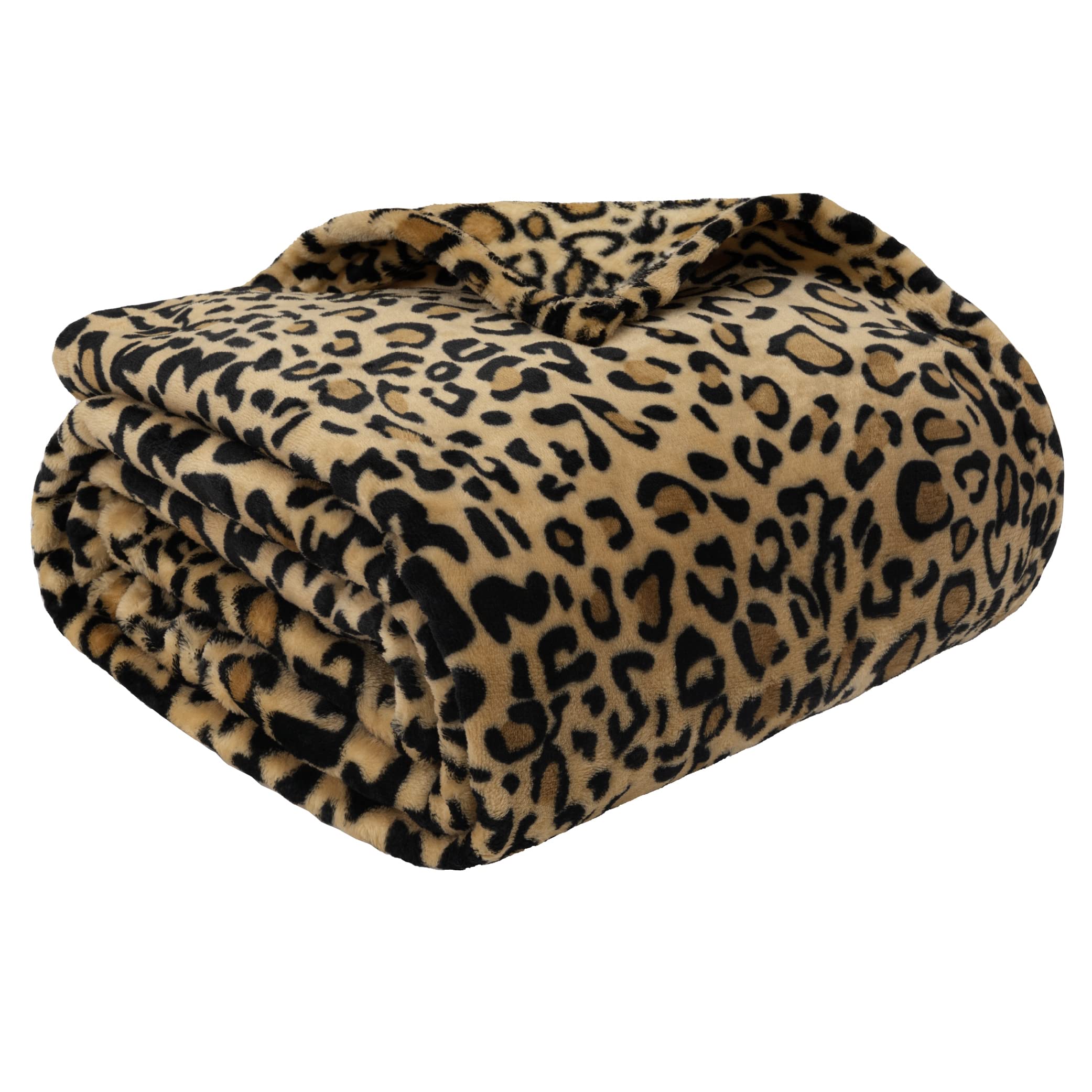 Pavilia Cheetah Fleece Throw Blanket | Cheetah Leopard Animal Print Flannel Blanket For Twin Bed | Soft Velvet Lightweight Micro