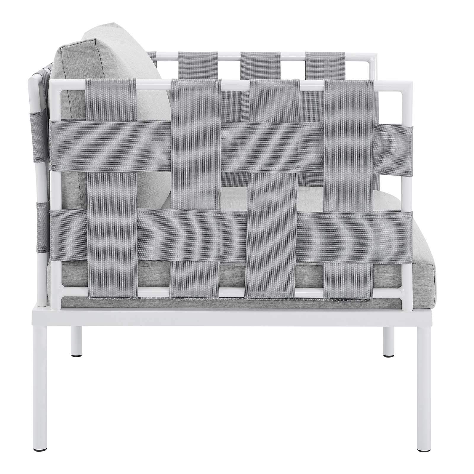 Modway EEI-4956-GRY-GRY Harmony Outdoor Patio Aluminum Armchair, Gray Gray