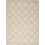 Nourison Easy Care Indoor/Outdoor Cream 4' X 6' Area Rug, Easy Cleaning, Non Shedding, Bed Room, Living Room, Dining Room, Backyard, Deck, Patio (4X6)