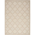 Nourison Easy Care Indoor/Outdoor Cream 5 x 7 Area Rug, Easy Cleaning, Non Shedding, Bed Room, Living Room, Dining Room, Backy