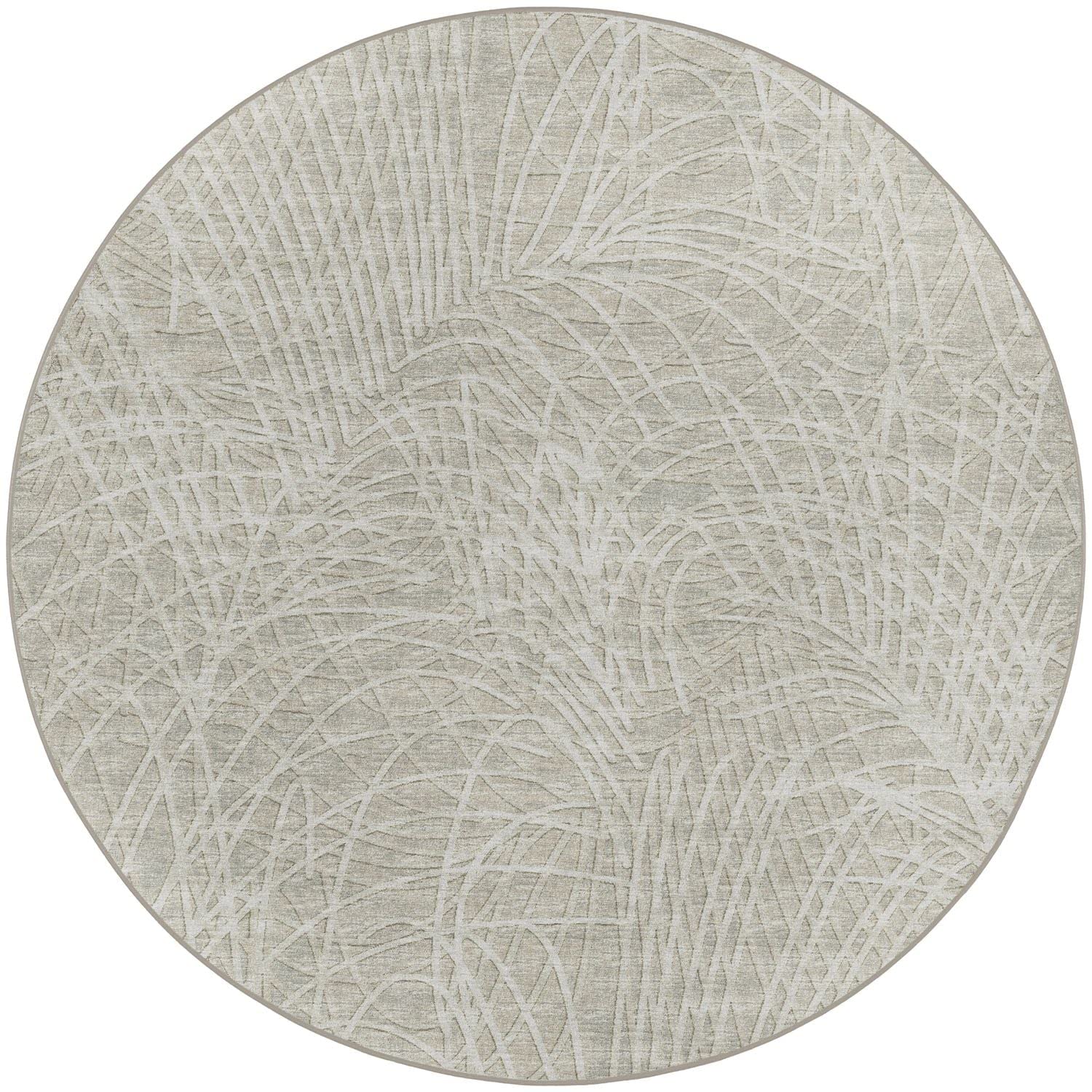 Winslow Wl2 Taupe Transitional Rug Round 8' X 8'