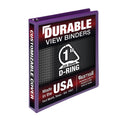 Samsill Durable 1 Inch Binder, Made In The Usa, D Ring Binder, Customizable Clear View Binder, Purple, Holds 225 Pages