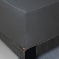 Twin Size Fitted Sheet Only Dark Grey, 100% Egyptian Cotton 600 Thread Count, 16'' Deep Pocket Premium Cotton Mattress Sheet (1