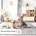 Nuloom Brooke Shag Tasseled Area Rug - 2X12 Runner Shag Rug Casual Grey/Ivory Rugs For Living Room Bedroom Dining Room Nursery E