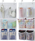 Kimbora 2 Packs Narrow Over The Door/Wall Shoe Organizer, Small Hanging Shoe Rack For Closet With Clear Mesh Pocket For Bathroom, Rv, Pantry, Camping (White)