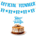 Itsyyboo Official Teenager 13Th Birthday Decorations Set, Red Glitter Banner And Cake Topper, Party Supplies For Boys And Girls 