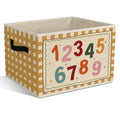 Yorhifa Number Alphabet Chart Classroom Storage Bins with Handles, Retro Gingham Plaid Classroom Collapsible Laundry Basket Orga