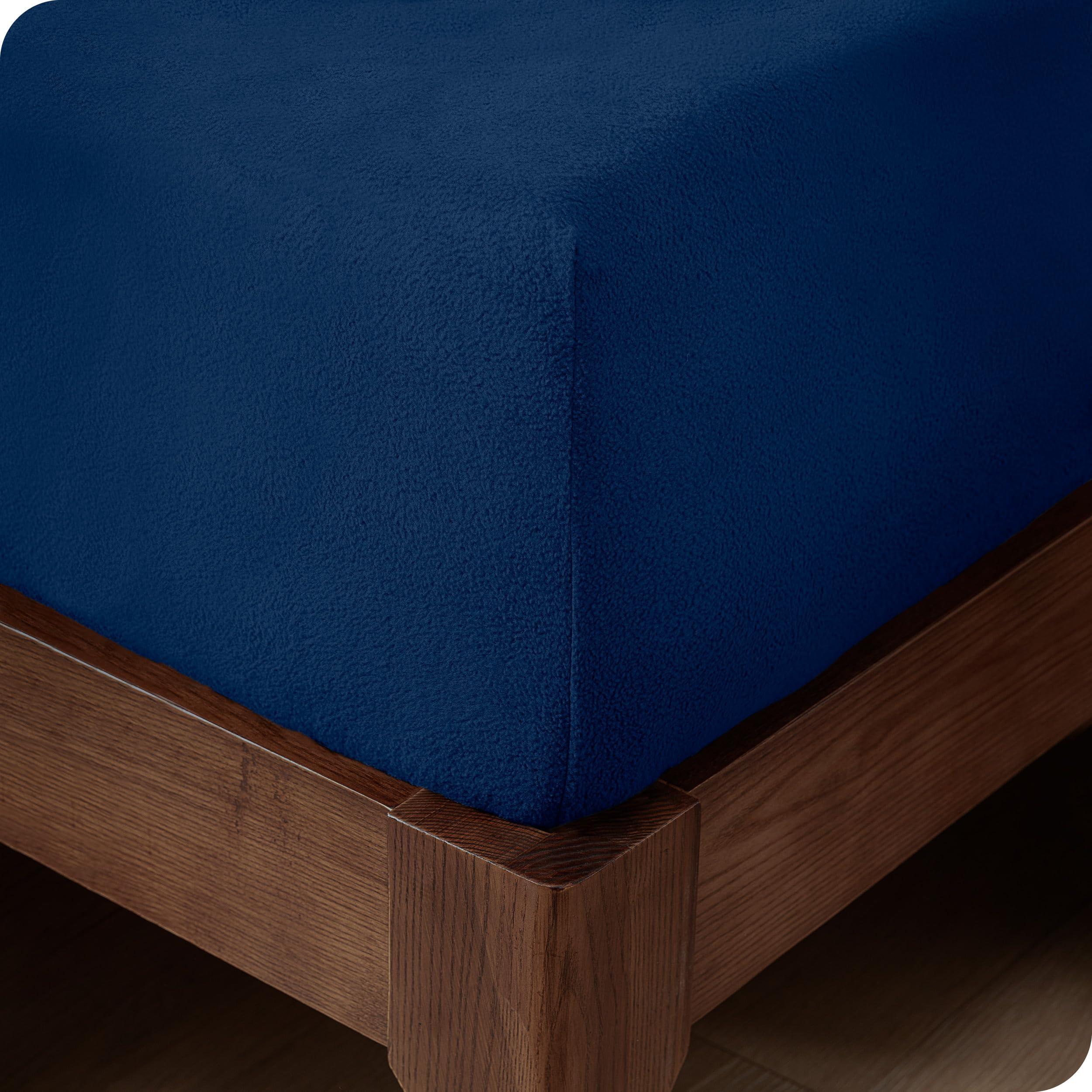 Bare Home Super Soft Fleece Fitted Sheet - Full Size - Extra Plush Polar Fleece - Deep Pocket - All Season Cozy Warmth (Full, Da
