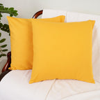 Rely+ Cotton Throw Pillow Covers Yellow 24X24 Inchs Set Of 2 Yellow Decorative Zippered Cases For Couch Bedroom Sofa Farmhouse L