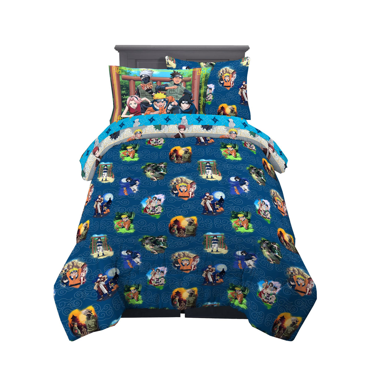 Naruto Anime Bedding Super Soft Comforter And Sheet Set With Sham, 5 Piece Twin Size, By Franco