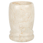 Creative Home Natural Champagne Marble Double Ring Collection Tumbler Toothbrush Holder Makeup Brush Holder Bathroom Vanity Coun