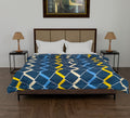 Daksh 200 Gsm Microfiber Winter Comforters For Double Bed | 180 Tc Poly Cotton Printed Blanket Quilt | Size 228Cm X 254Cm (Blue)