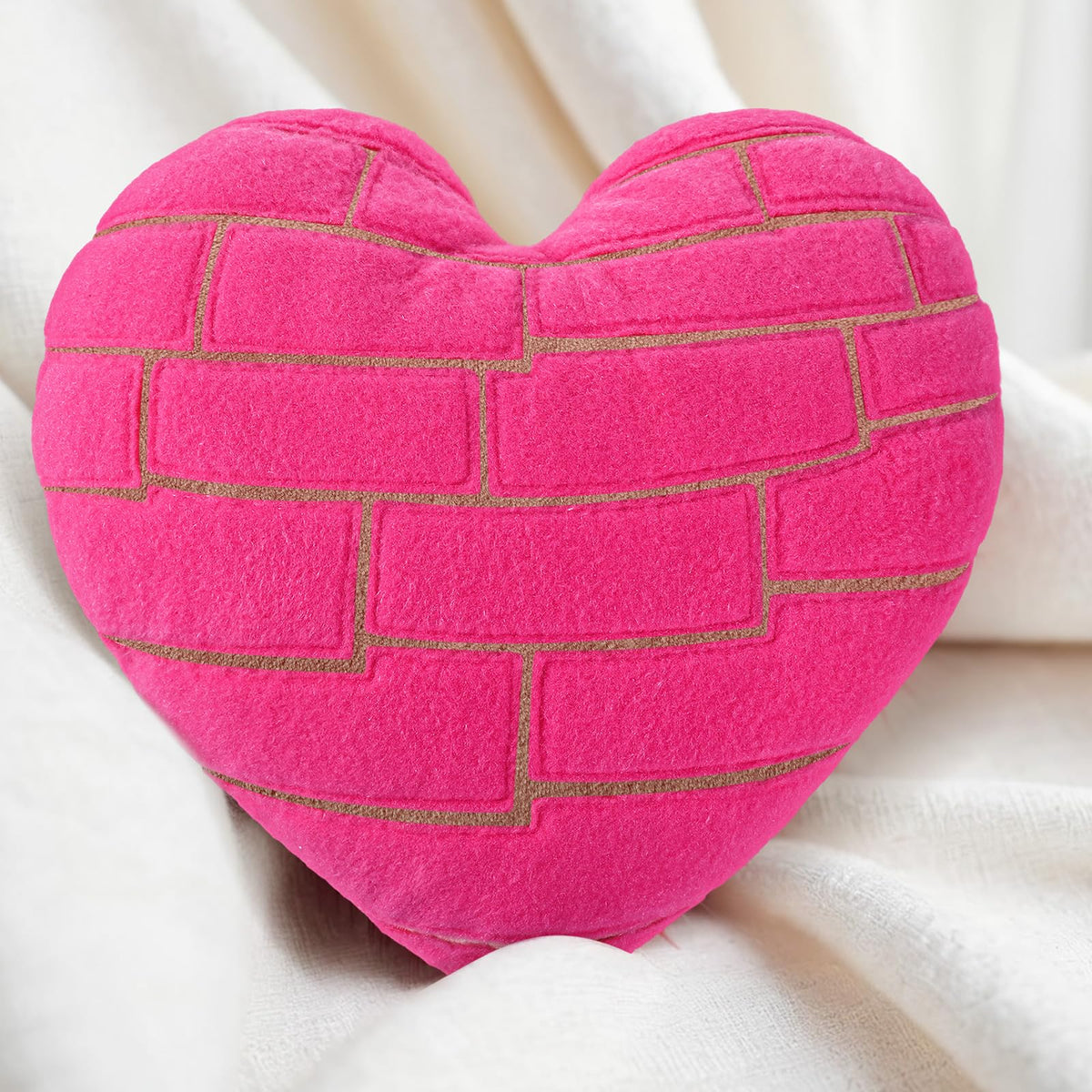 Croblissful 16 Inch Valentines Day Concha Gifts Heart Concha Pillows Mexican Gift Concha Decoration Pan Dulce Plush Cushion For