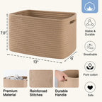 Sixdove 4 Pack Storage Baskets For Organizing, Woven Baskets For Shelves - Perfect For Toys, Books, Towels, And Clothes, Durable