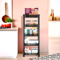 Kuber Industries Plastic 5Layer Multipurpose Kitchen Organizer/Storage Floor Mount Racktiered Shelf | Onion Stand For Kitchen |