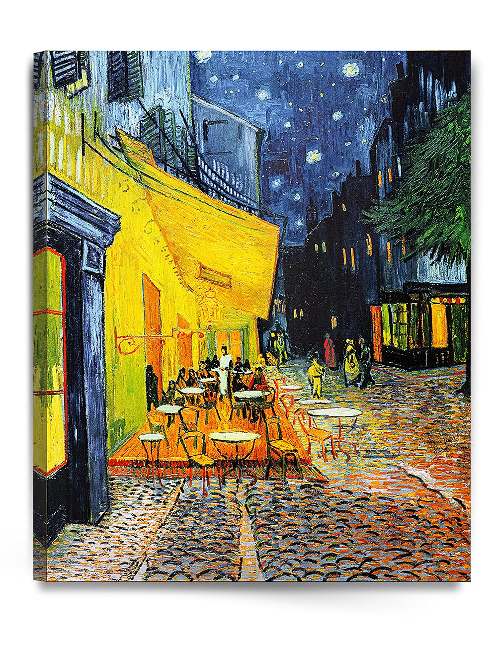 DECORARTS - Cafe Terrace At Night, Vincent Van Gogh Art Reproduction. Giclee Canvas Prints Wall Art for Home Decor 30x24