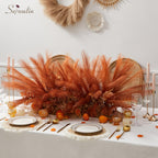 Serwalin ?????????? Pampas Grass Decor ????.??????????, Orange Pampas Grass Home Decor, Pampas Grass Bulk Vase Filler, Boho Faux