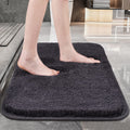 LUCRE Water Absorb Bath Mat for Bathroom Non Slip Rubber Backing Doormat (Grey, 40X60 Cm) Pack of 1