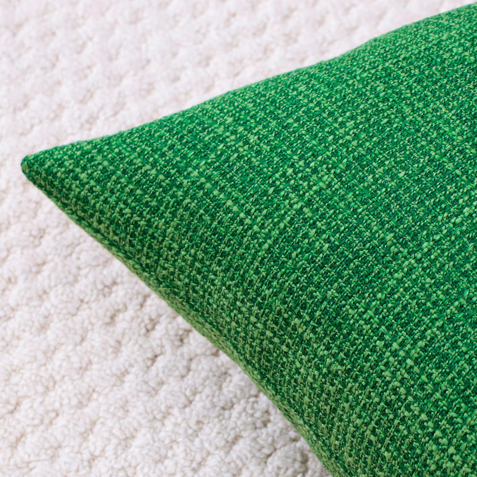 Otostar Linen Throw Pillow Covers Set Of 2 Decorative Lumbar Pillowcases Cushion Covers 16X24 Inch For Home Decor Sofa Bedroom Car 40 X 60 Cm Green