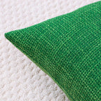 Otostar Linen Throw Pillow Covers Set Of 2 Decorative Square Pillowcases Cushion Covers 26X26 Inch For Home Decor Sofa Bedroom Car 65 X 65 Cm Green