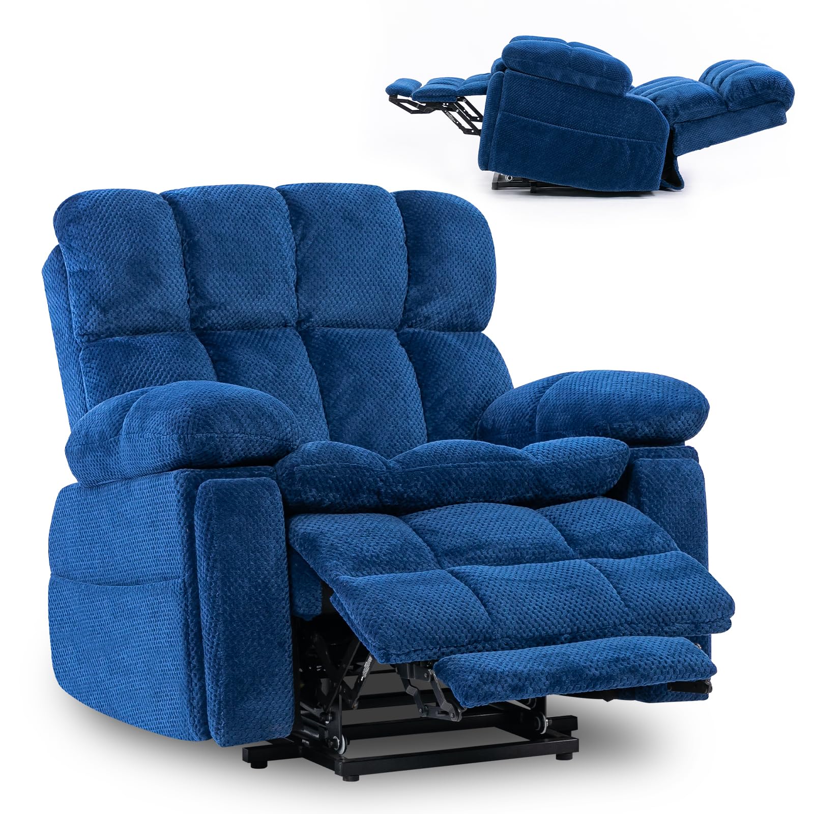 Zuacs Dual Motor Power Lift Recliner Chair With Adjustable Headrest, Extended Footrest For Elderly,Oversized Recliner With Massa