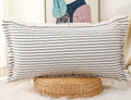 Panod Decorative Boho Long Lumbar Pillow Cover 14X24,Super Soft Cotton Modern Long Rectangle Pillow Cover Pillow Case For Bed So