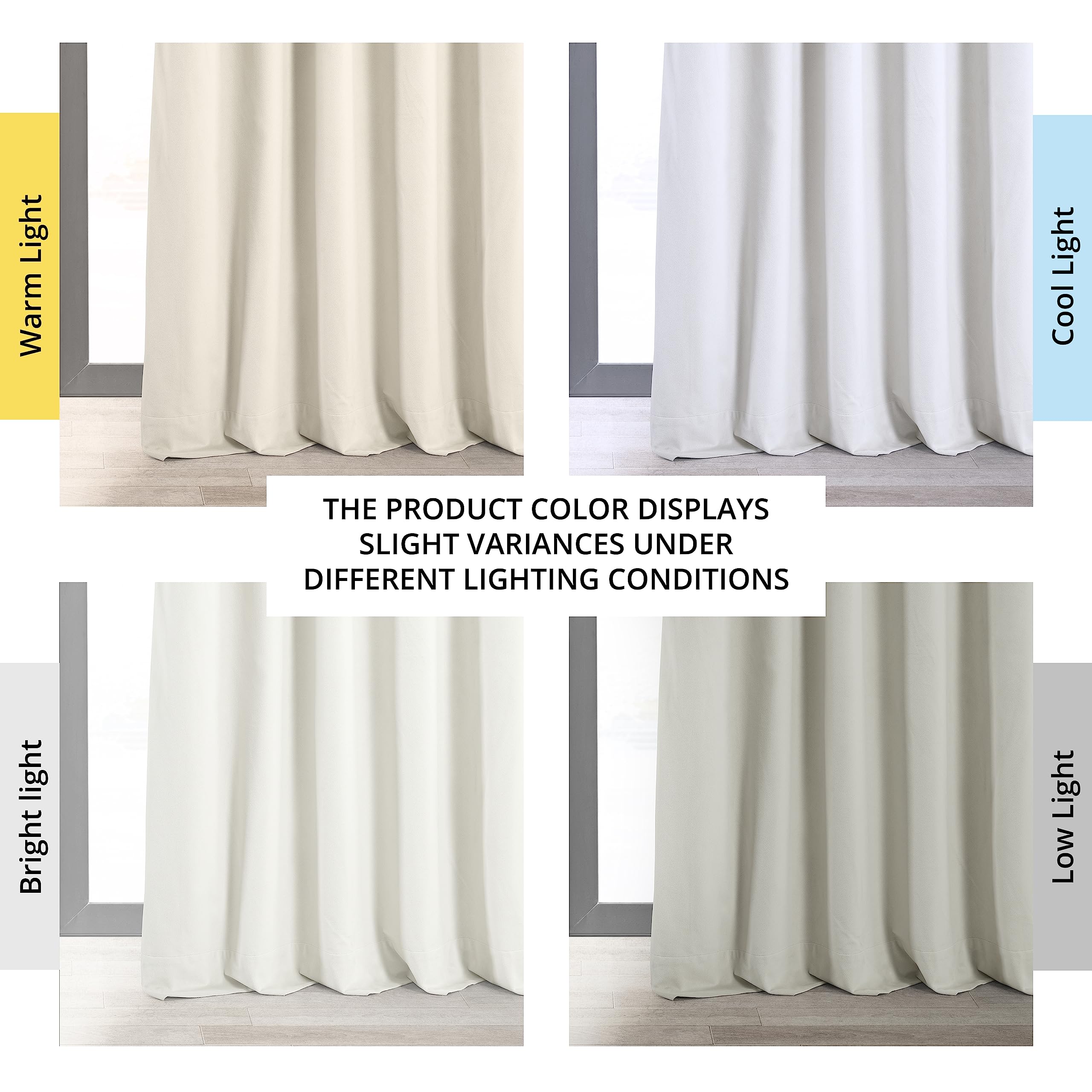Hpd Half Price Drapes Signature Velvet Thermal Blackout Curtains For Living Room 84 Inch Long (1 Panel) Rod Pocket Insulated Blackout Curtains For Bedroom Window Curtains, 50W X 84L, Porcelain White