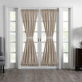 Elrene Home Fashions Colette Faux-Silk French Door Window Panel, 54 in x 72 in (1 French Door Panel), Taupe
