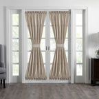 Elrene Home Fashions Colette Faux-Silk French Door Window Panel, 54 in x 72 in (1 French Door Panel), Taupe