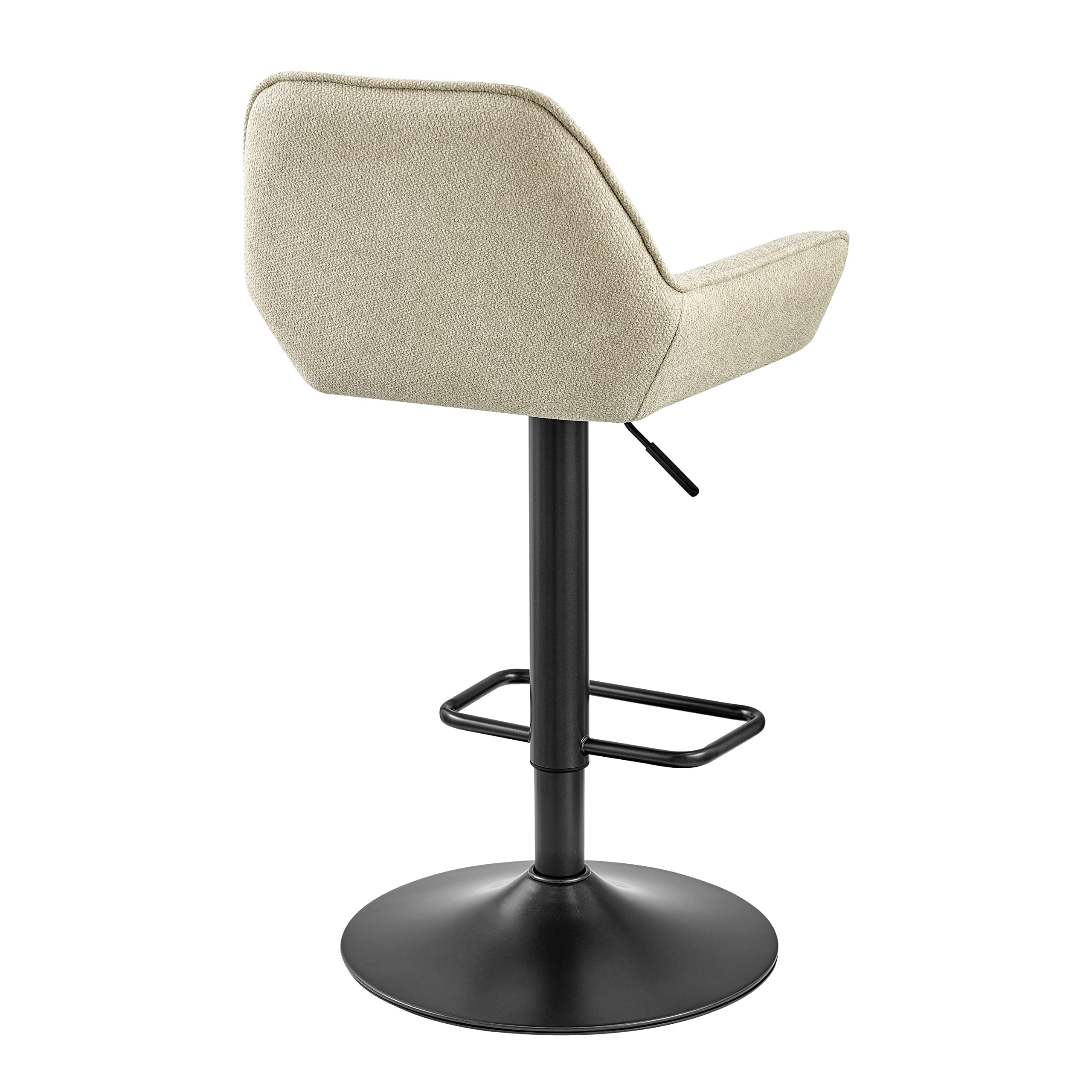 Luther Fabric Gaslift Swivel Bar Stool - Thumbnail 4