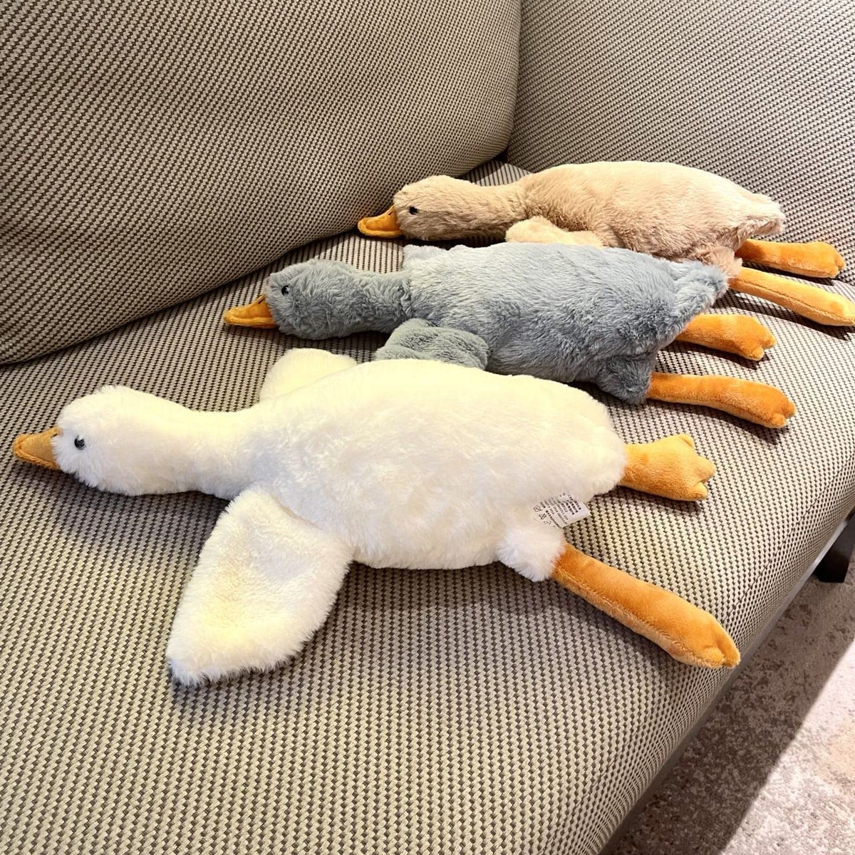 Tanha Small Goose Stuffed Animal,3 Pack 20 Inch Goose Plush Pillow Toy, Cute Goose Stuffed Animal Duck Plush Pillow
