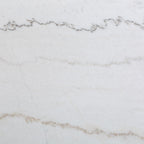 Coaster Home Furnishings Aldrich Counter Height Trestle Base Dining Table with Genuine White Marble Top Dark Brown