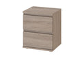 Aurora 2 Drawer Nightstand, Truffle Oak