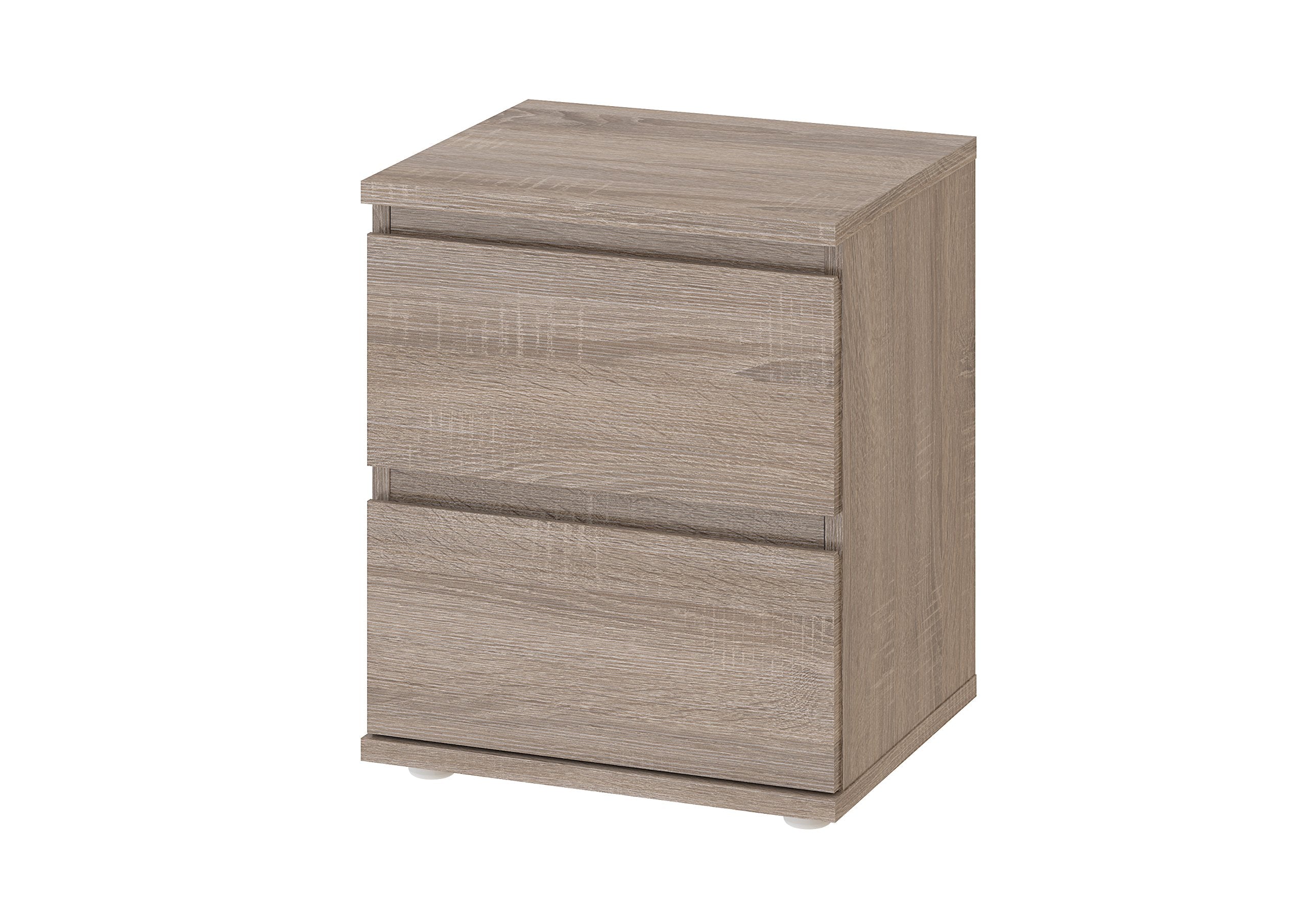 Aurora 2 Drawer Nightstand, Truffle Oak