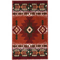 YHSF South West Native American Area Rug C318 (Rust, 2 Feet x 3 Feet 4 Inches)