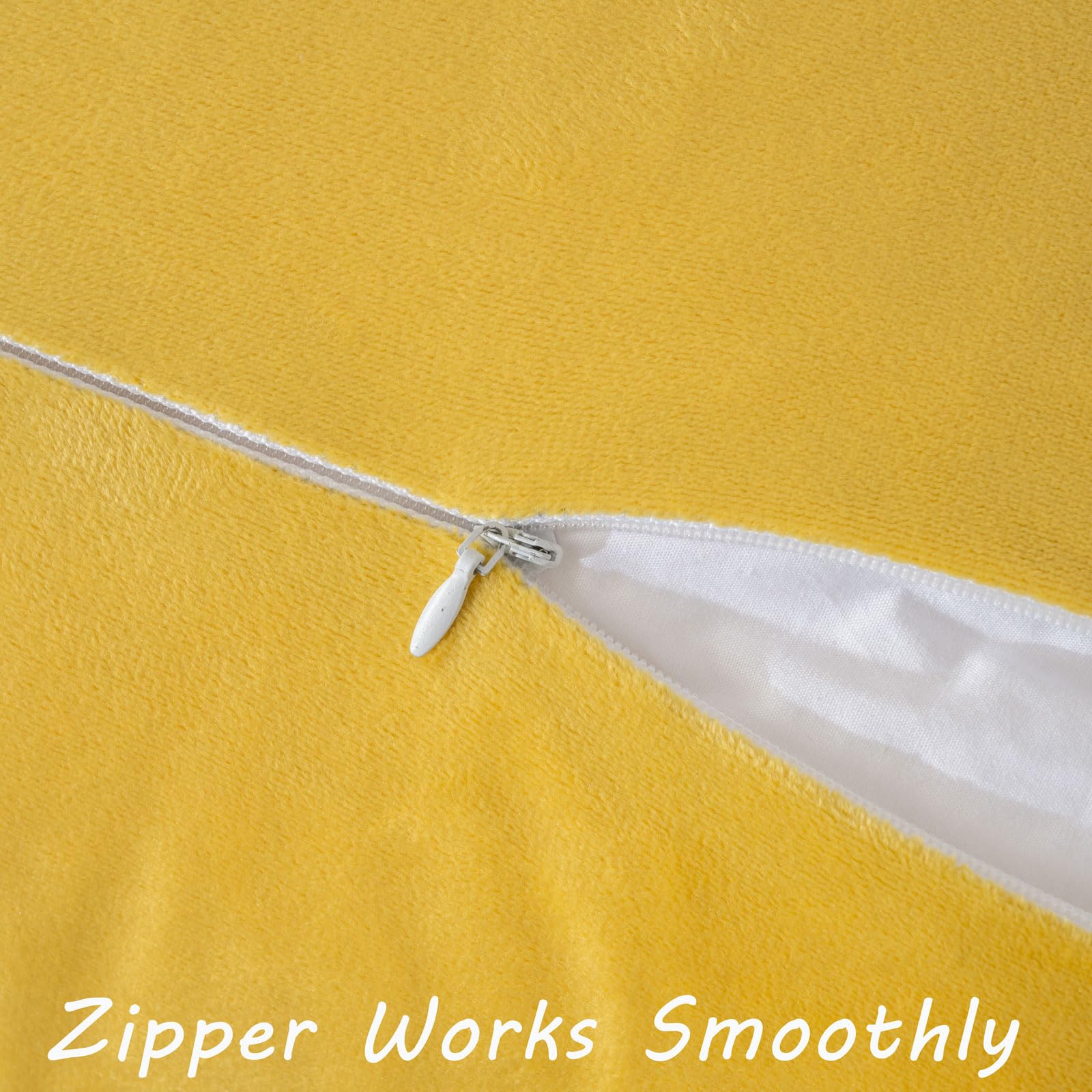 Futei Lemon Yellow Boho Throw Pillow Covers With Tassels 20X20 Inch Set Of 2,Soft Velvet Decorative Cushion Case,Home Decor For