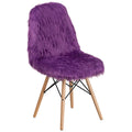 Flash Furniture Dinings, 1 Pack, Sponge, Fabric, Steel, Beechwood, Purple