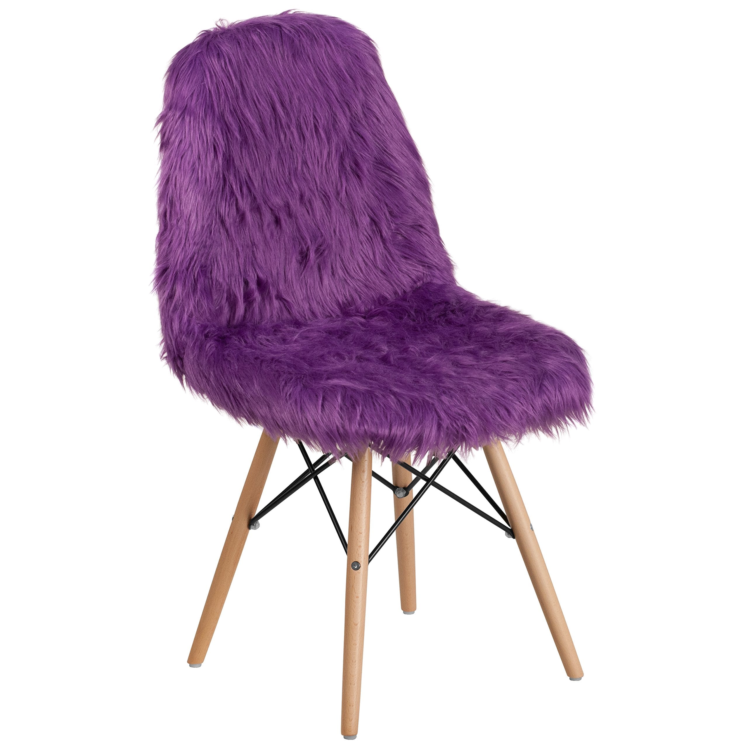 Flash Furniture Dinings, 1 Pack, Sponge, Fabric, Steel, Beechwood, Purple