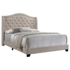 Coaster Home Furnishings Sonoma Transitional Fabric Upholstered Full Size Wingback Bed Frame 56-inch Headboard Beige 310073F