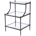 Butler Peninsula Metal & Glass Tiered Side Table