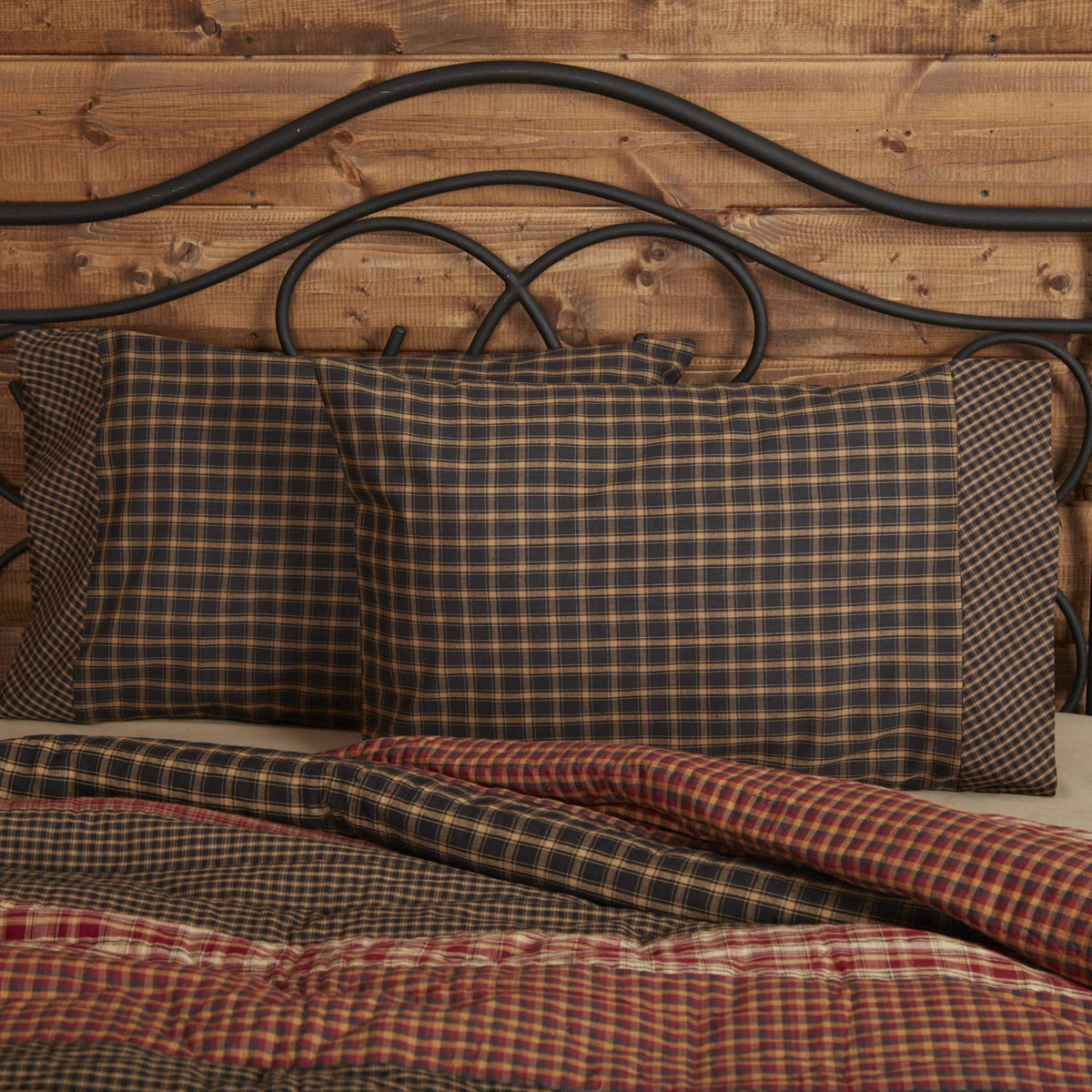 Vhc Brands, Beckham, Cotton, 21X30, Standard Pillow Case, Set Of 2, Black